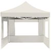 Carpa Plegable Profesional Con Paredes Aluminio Crema 4,5x3 M Vidaxl