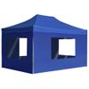 Carpa Plegable Profesional Con Paredes Aluminio Azul 4,5x3 M Vidaxl