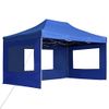 Carpa Plegable Profesional Con Paredes Aluminio Azul 4,5x3 M Vidaxl