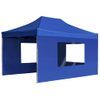 Carpa Plegable Profesional Con Paredes Aluminio Azul 4,5x3 M Vidaxl