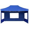 Carpa Plegable Profesional Con Paredes Aluminio Azul 4,5x3 M Vidaxl