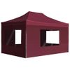 Carpa Plegable Profesional Y Paredes Aluminio Rojo Tinto 4,5x3m Vidaxl