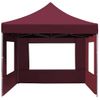 Carpa Plegable Profesional Y Paredes Aluminio Rojo Tinto 4,5x3m Vidaxl