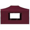 Carpa Plegable Profesional Y Paredes Aluminio Rojo Tinto 4,5x3m Vidaxl