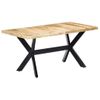 Mesa De Comedor Madera Maciza De Mango En Bruto 160x80x75 Cm Vidaxl