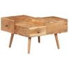 Mesa De Centro De Madera Maciza De Acacia 70x60x42 Cm Vidaxl