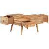 Mesa De Centro De Madera Maciza De Acacia 70x60x42 Cm Vidaxl