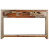 Mesa Consola Con 3 Cajones Madera Maciza Sheesham 120x30x75 Cm Vidaxl