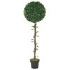 Planta Artificial Árbol De Laurel Con Macetero Verde 130 Cm Vidaxl