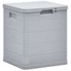 Caja De Almacenamiento De Jardín 90 L Gris Claro Vidaxl