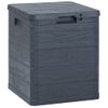 Caja De Almacenamiento De Jardín 90 L Gris Antracita Vidaxl