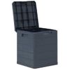 Caja De Almacenamiento De Jardín 90 L Gris Antracita Vidaxl