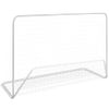 Porterías De Fútbol 2 Uds Con Red 182x61x122 Cm Acero Blanco Vidaxl