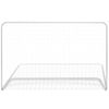 Porterías De Fútbol 2 Uds Con Red 182x61x122 Cm Acero Blanco Vidaxl