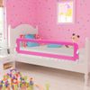 Vidaxl Barra De Seguridad Para Cama De Niño 2 Unidades Rosa 150x42 Cm