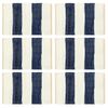 Manteles Individuales A Rayas Chindi 6 Uds Azul Blanco 30x45 Cm Vidaxl