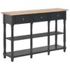 Mesa Consola De Mdf Negra 120x30x76 Cm Vidaxl