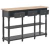 Mesa Consola De Mdf Negra 120x30x76 Cm Vidaxl