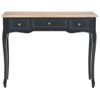 280046  Dressing Console Table With 3 Drawers Black Vidaxl