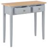 Mesa Consola Tocador De Madera Gris 79x30x74 Cm Vidaxl