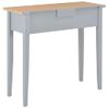 Mesa Consola Tocador De Madera Gris 79x30x74 Cm Vidaxl