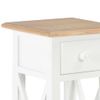 Mesa Auxiliar De Madera Blanca 27x27x65,5 Cm Vidaxl