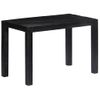 Mesa De Comedor De Madera Maciza De Mango Negra 118x60x76 Cm Vidaxl