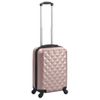 Maleta Con Ruedas Trolley Rígida Rosa Dorado Abs Vidaxl