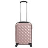 Maleta Con Ruedas Trolley Rígida Rosa Dorado Abs Vidaxl