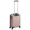 Maleta Con Ruedas Trolley Rígida Rosa Dorado Abs Vidaxl