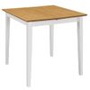 Mesa De Comedor Extensible Blanca (80-120)x80x74 Cm Mdf Vidaxl