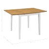 Mesa De Comedor Extensible Blanca (80-120)x80x74 Cm Mdf Vidaxl