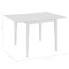 Mesa De Comedor Extensible Blanca (80-120)x80x74 Cm Mdf Vidaxl