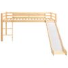 Cama Alta Para Niños Tobogán Y Escalera Madera Pino 97x208 Cm Vidaxl