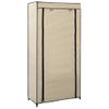 Mueble Zapatero Con Funda De Tela Color Crema 58x28x106 Cm Vidaxl