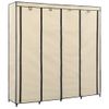 Armario Con 4 Compartimentos Color Crema 175x45x170 Cm Vidaxl