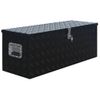 Caja De Aluminio 1085x370x400 Mm Negra Vidaxl