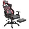 Silla Gaming Con Reposapiés Cuero Sintético Color Vino Tinto Vidaxl