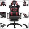 Silla Gaming Con Reposapiés Cuero Sintético Color Vino Tinto Vidaxl