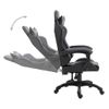 Silla De Gaming De Cuero Sintético Gris Vidaxl