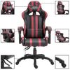 Silla De Gaming De Cuero Sintético Color Vino Tinto Vidaxl