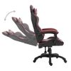 Silla De Gaming De Cuero Sintético Color Vino Tinto Vidaxl