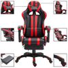 Silla Gaming Con Reposapiés Cuero Sintético Rojo Vidaxl