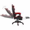 Silla Gaming Con Reposapiés Cuero Sintético Rojo Vidaxl