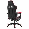 Silla Gaming Con Reposapiés Cuero Sintético Rojo Vidaxl