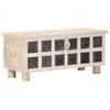 Caja De Almacenaje Madera Maciza De Acacia 110x40x45 Cm Blanco Vidaxl