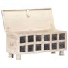 Caja De Almacenaje Madera Maciza De Acacia 110x40x45 Cm Blanco Vidaxl