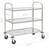 Carrito De Cocina De 3 Alturas 96,5x55x90 Cm Acero Inoxidable Vidaxl