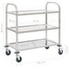 Carrito De Cocina De 3 Alturas 95x45x83,5 Cm Acero Inoxidable Vidaxl