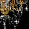 Lámpara De Araña Con Cuentas De Cristal Dorado Redonda 5 X E14 Vidaxl